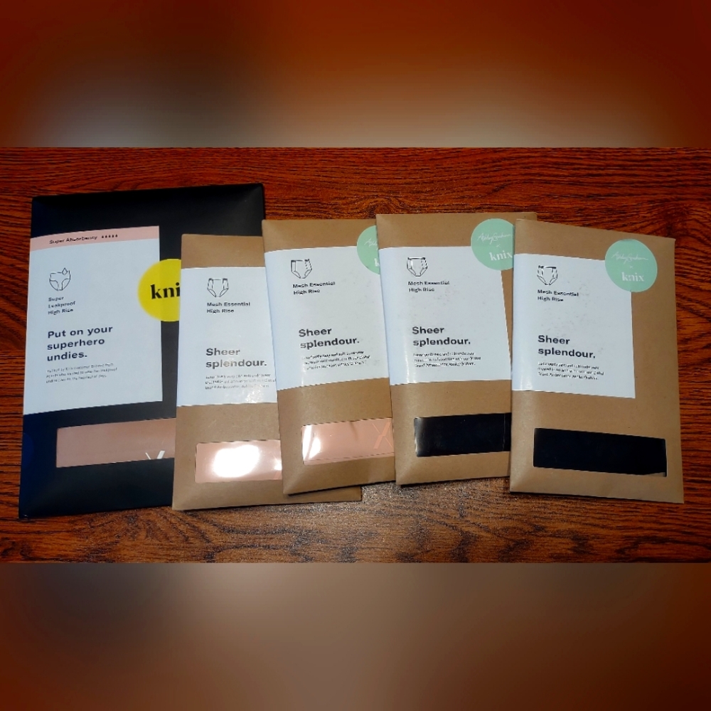 FIVE PAIRS Knix Size 3x underwear NWT